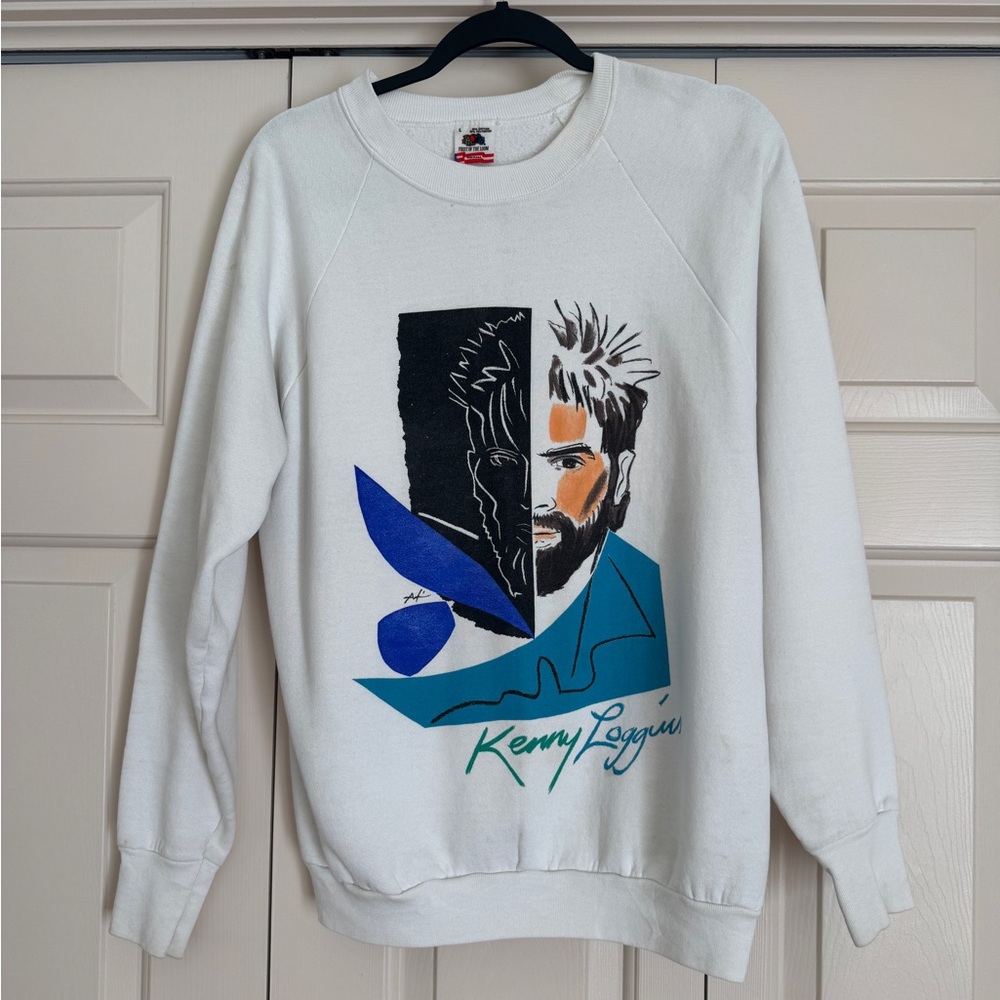 Vintage Kenny Loggins 80s crew sweater. Large.